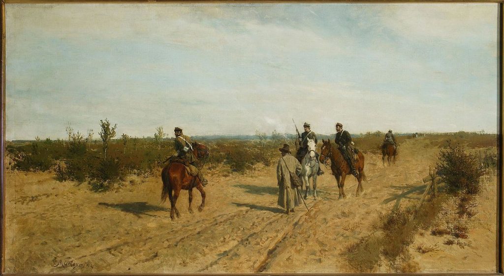 Maksymilian_Gierymski,_Patrol_powstańczy